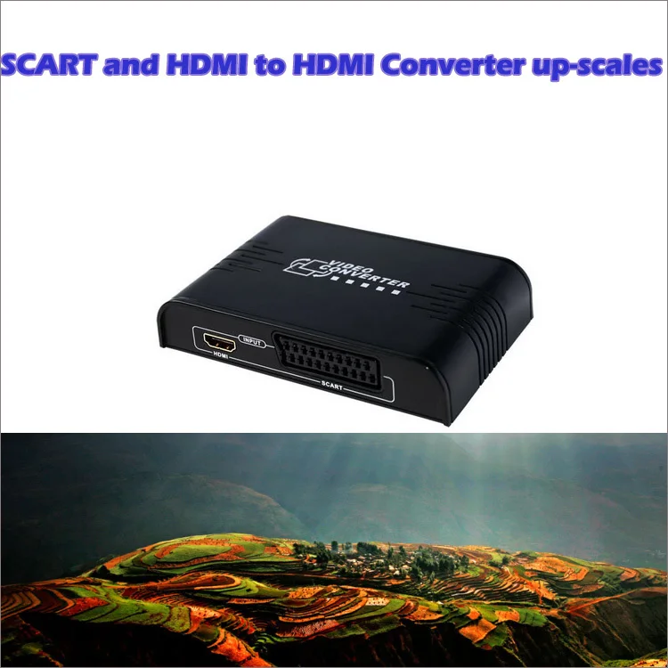 Преобразователь видео PAL/ NTSC SCART/ HDMI в 720P 1080P скалер с 3 5 мм и коаксиальным