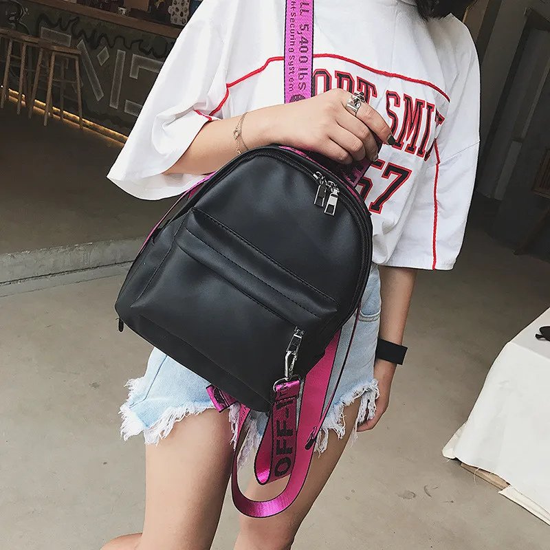 WEIXIER brand preppy style letter panelled women backpack girl schoolbag ladies small travel bag student school backpacks V2-28 | Багаж и