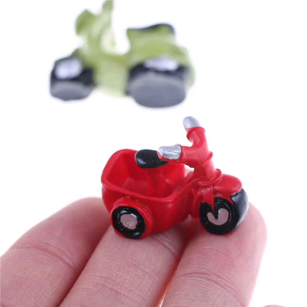 Мини Смола ремесло мотоцикл Miniatura кукольный домик бонсай для сада и дома