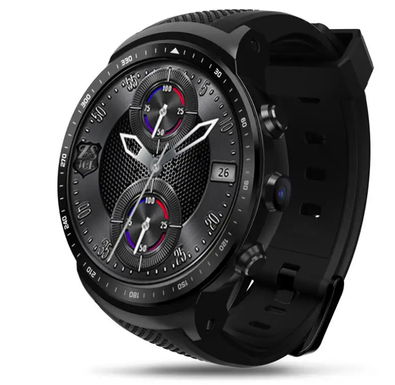 Смарт-часы Zeblaze Thor PRO, 3G, gps, Wi-Fi, Android 5,1, MTK6580, четыре ядра, 1 ГБ, 16 ГБ, 2,0 МП, камера, монитор сердечного ритма, Смарт-часы - Цвет: Черный