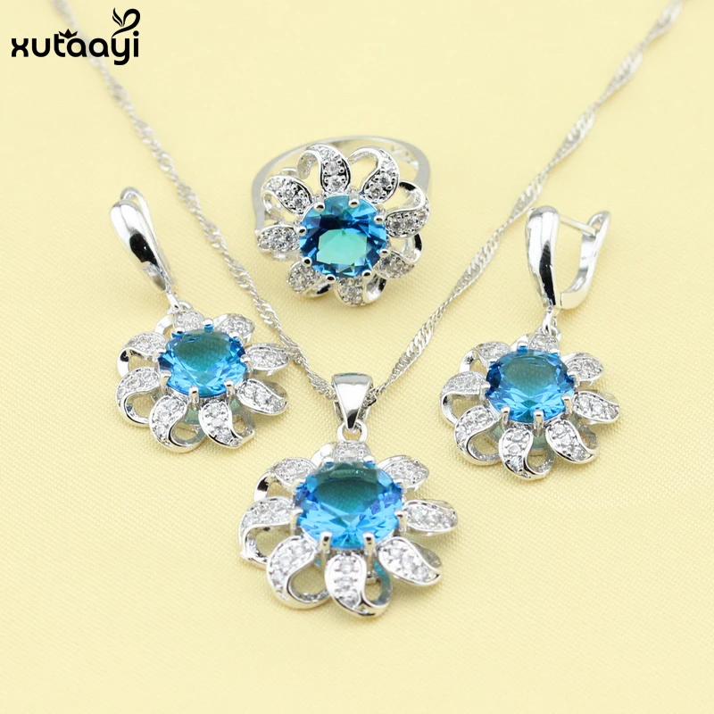 3 шт. комплект из колье серёг и кольца серебристого цвета | Украшения аксессуары