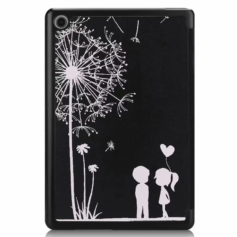Lovers Чехол с магнитной подставкой из искусственной кожи с принтом для huawei MediaPad M5 Lite 10 BAH2-L09/W19/AL09 10,1 дюймов чехол для планшета+ пленка+ ручка - Цвет: Lovers