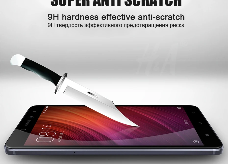 H& A полное покрытие из закаленного стекла для Xiaomi Redmi 4 4A 4Pro 4 Prime Redmi Note 4 Pro Note 4X Защитная пленка для экрана