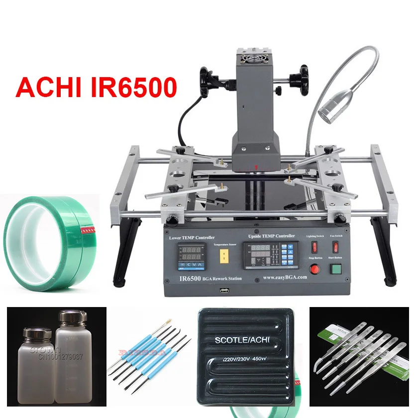 

ACHI IR6500 infrared BGA Soldering Rework Station Flux For Motherboard Chip PCB Refurbished Repair System Solder Welding