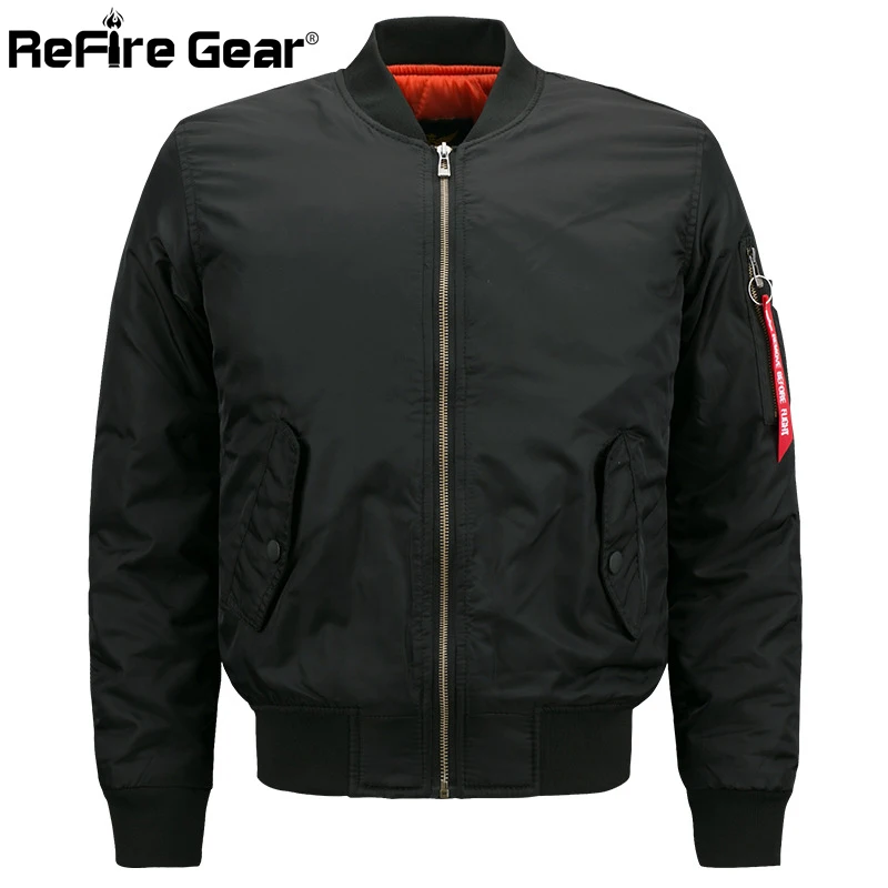 Refire gear MA1 мужская куртка в стиле милитари с подкладкой для пилота, куртка-бомбер для ВВС, армейская тактическая куртка размера плюс, повседневное теплое зимнее пальто