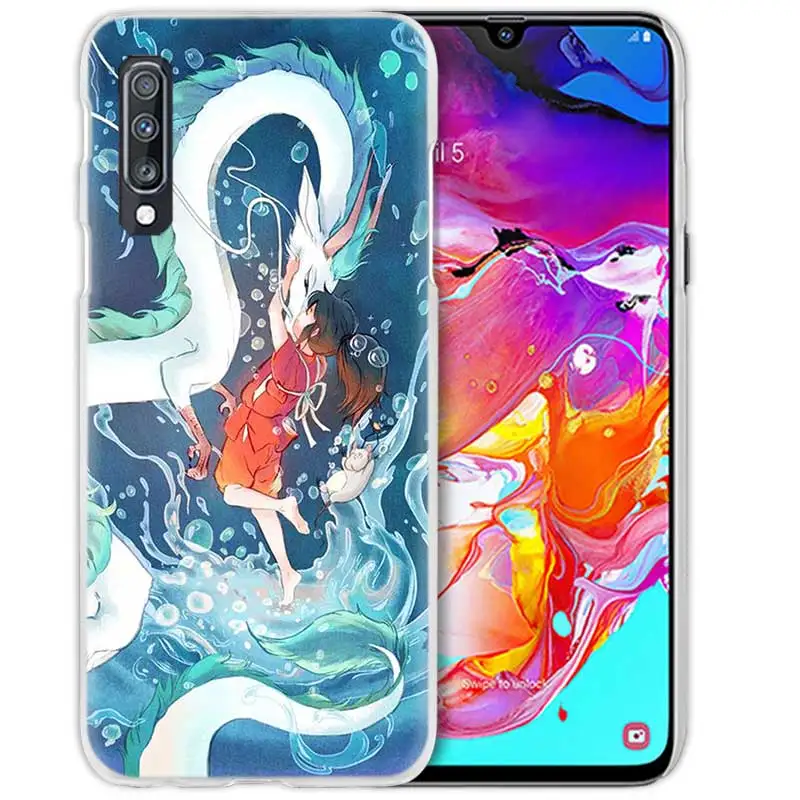 01 Аниме чехол для samsung Galaxy A50 A70 A20e A40 A30 A20 A10 A8 A6 плюс A9 A7 жесткий чехол из ПК для телефона Тоторо Унесенные призраками Ghibli - Цвет: 01