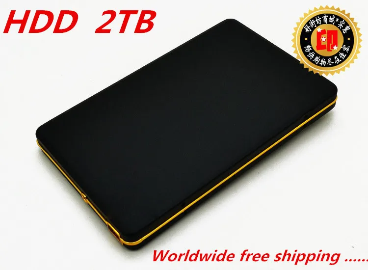 Новый 2016 Жесткий диск 2 ТБ hdd 2.5 &quot2.0 Портативный USB Диск HDD Черный Внешний 3 Год