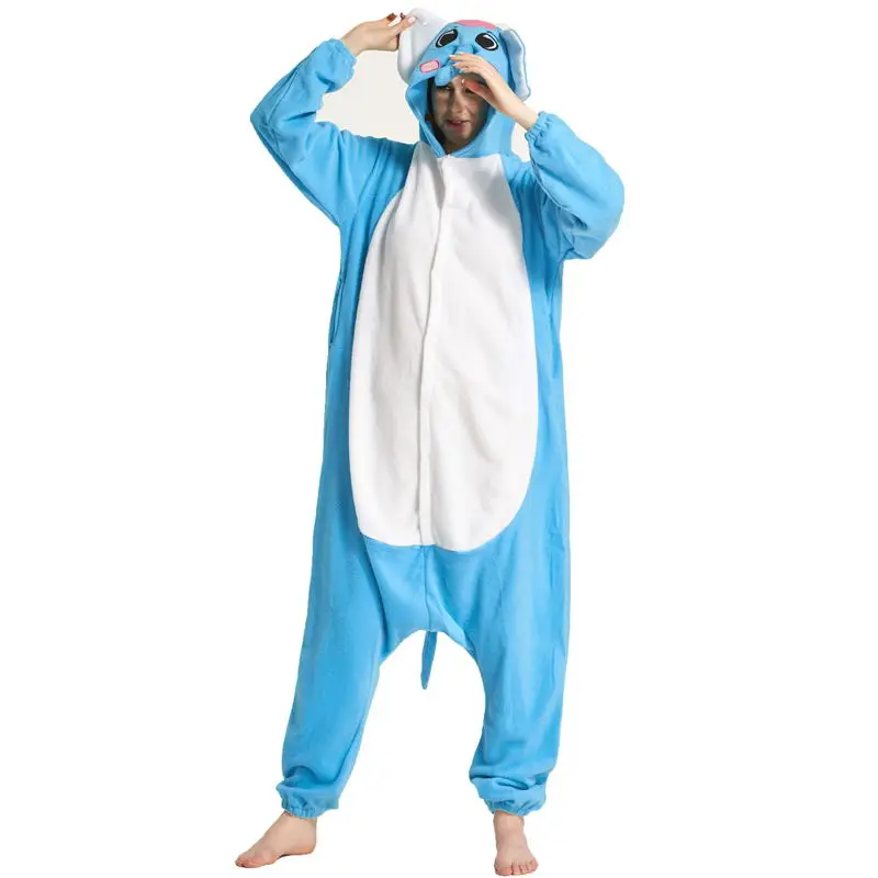 Синий слон комбинезон костюм для сна унисекс пижамы взрослых костюмы косплея