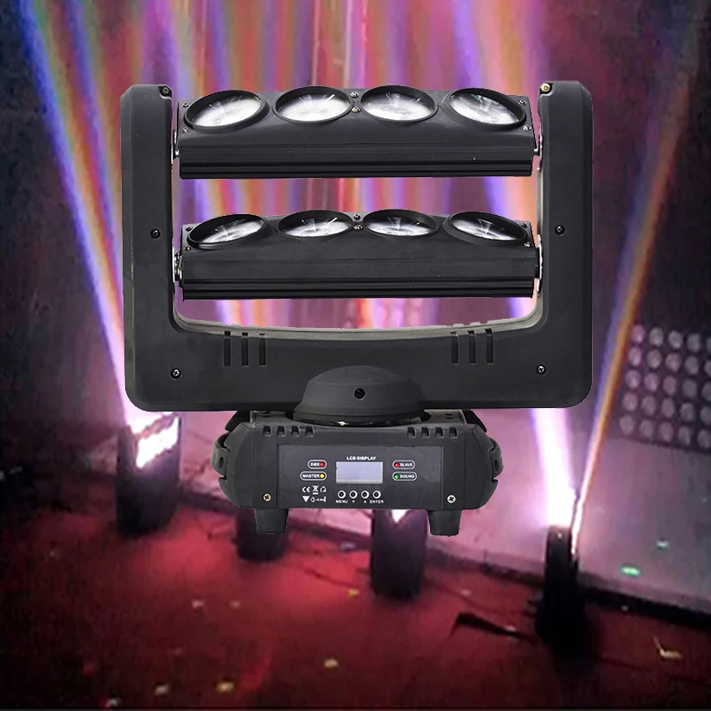 Светодиодные прожекторы с движущейся головкой RGBW 4 в 1 8x12 Вт цветные DMX для