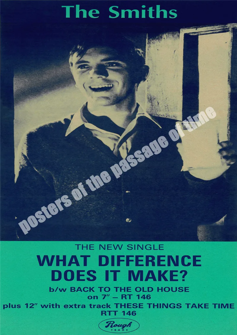 Ностальгический рок The Smiths с фото группы старая бумага плакат армейский вентилятор гостиная художественные изделия для стен стикер бар дизайн - Цвет: Синий