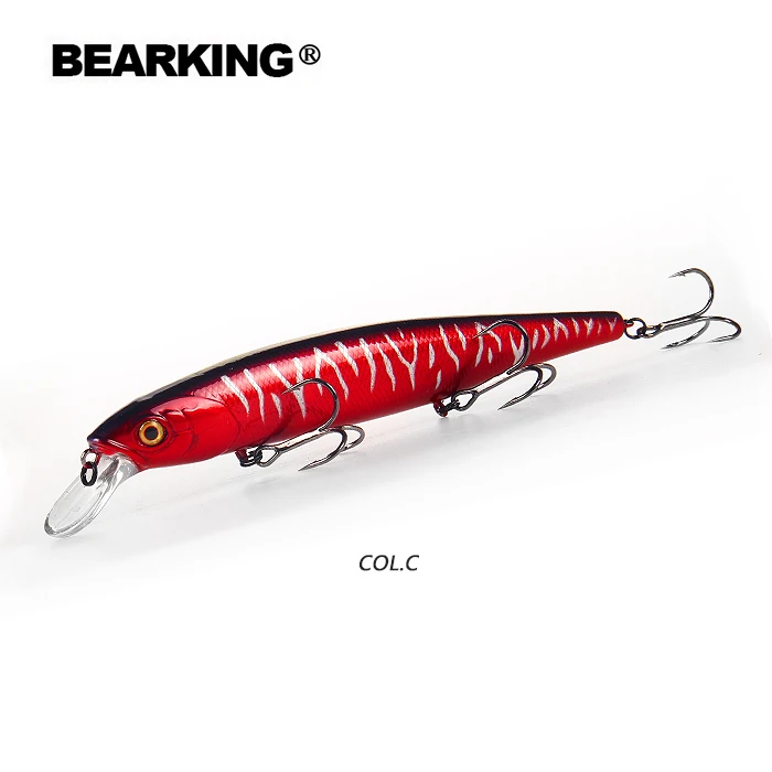 C BEARKING совершенное действие 19 цветов для искусственные рыболовные приманки 128 мм 23 г приостановление гольян воблеры crankbait - Цвет: C