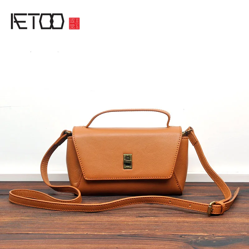 Оригинальная Кожаная раскладушка AETOO многоярусная квадратная сумка в японском и