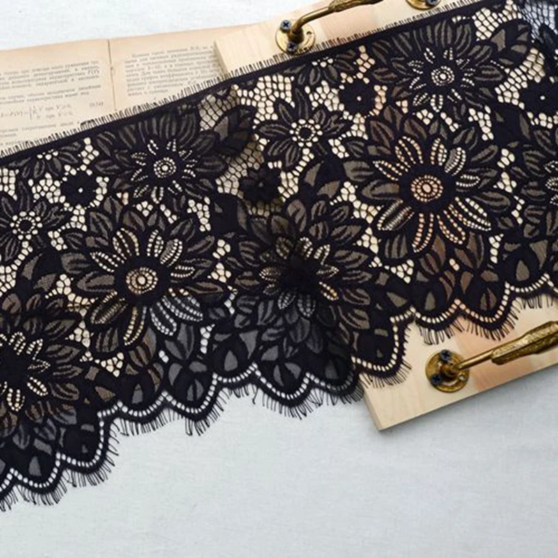 Односторонняя ажурная Цветочная кружевная юбка с ресницами длинное свадебное