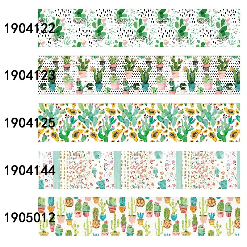 

cactus pattern printed grosgrain ribbon 50yards