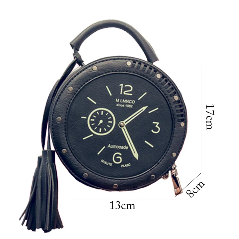Fashion Women Handbags Watch Style Creative Alarm Clock Cute Personality Funny Messenger Bag Three-color Portable | Багаж и сумки