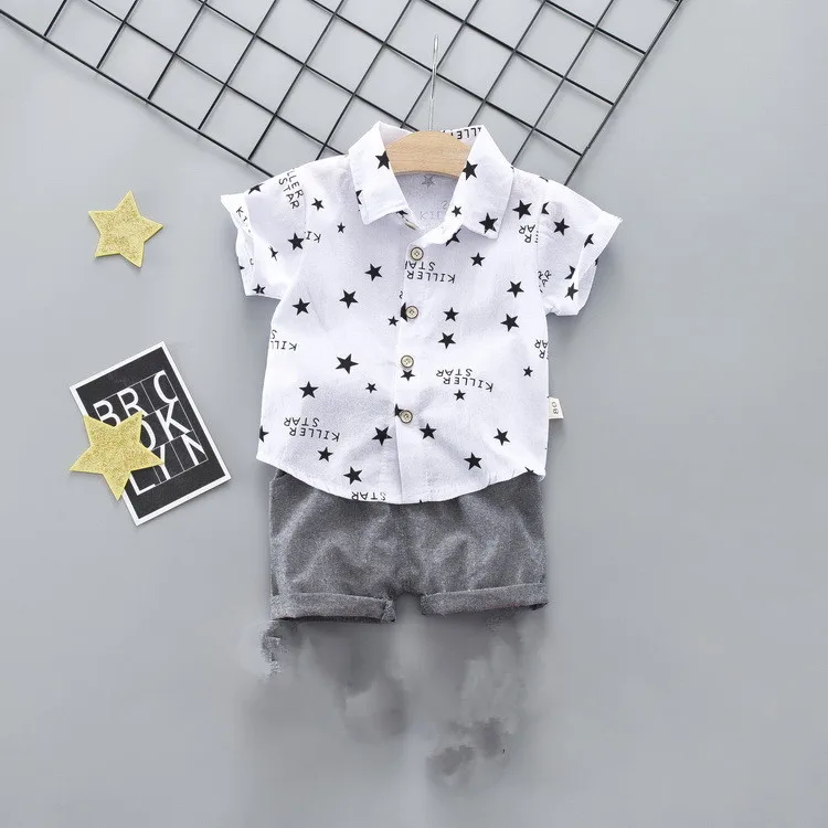 Summer Baby Boys Clothes Set Suit For A Boy Shirt Pants 2pcs/sets Toddler Colthes Clothing Sets Children Tracksuit | Детская одежда и