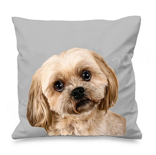 Новинка Shih Tzu чехол для подушки Забавный милый с лицом стула минималистичный