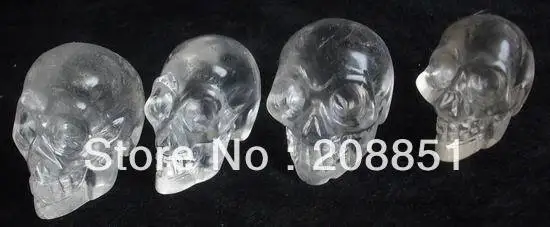 2 натуральный крошечный прозрачный белый кварц КРИСТАЛЛ черепа РЕЗНЫЕ Оптовая