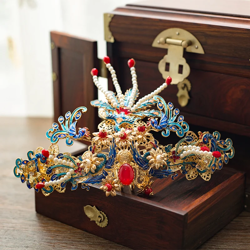 HIMSTORY Ретро китайские Феникс Павлин палочки для волос винтажные очаровательные