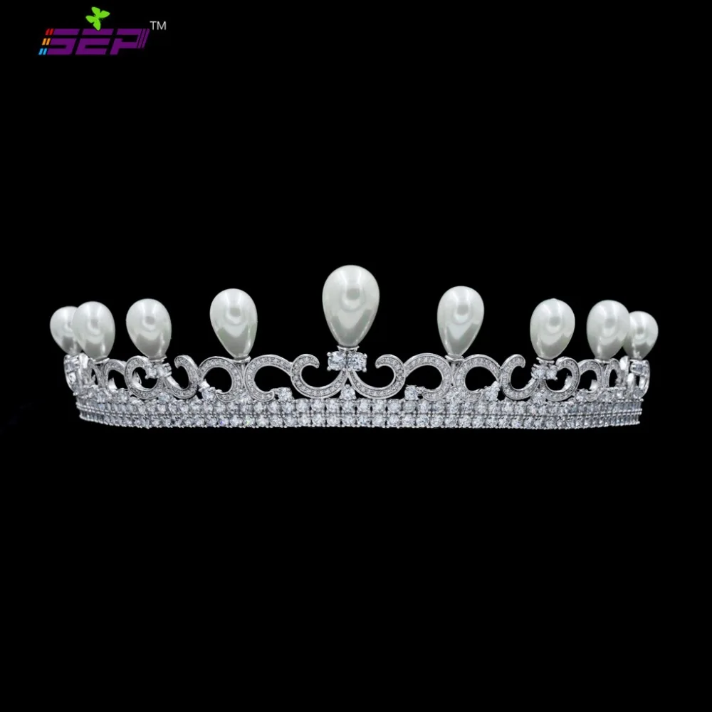 Классический кубический цирконий CZ Свадебные невесты искусственная корона