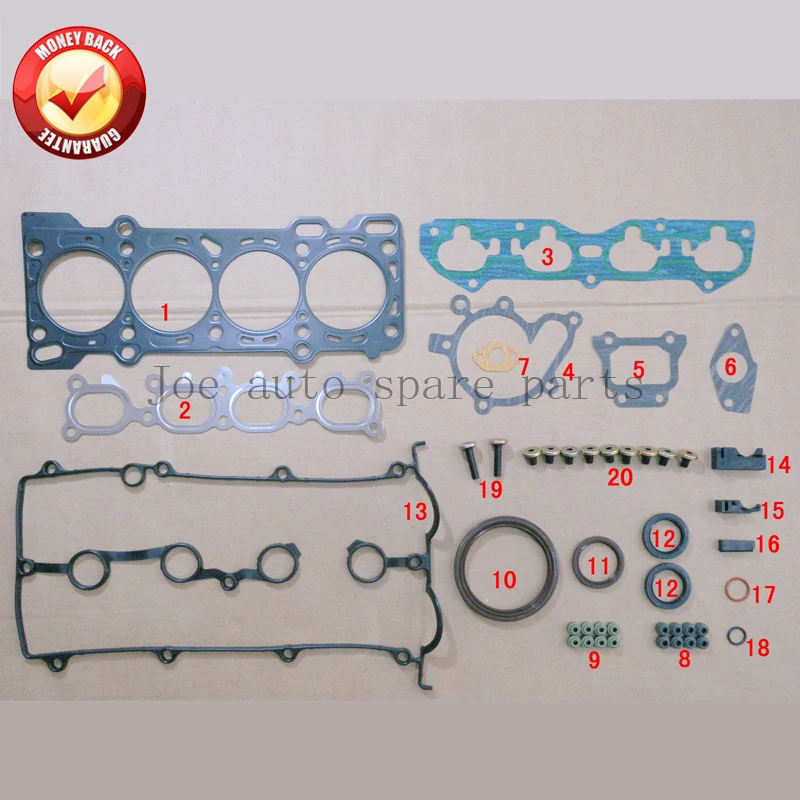 Полный комплект прокладок для двигателя FP/FPY3/FP9A/FP55 MAZDA 626 MK/323/Premacy 1.8L 1.9L 1840cc 1997-2005