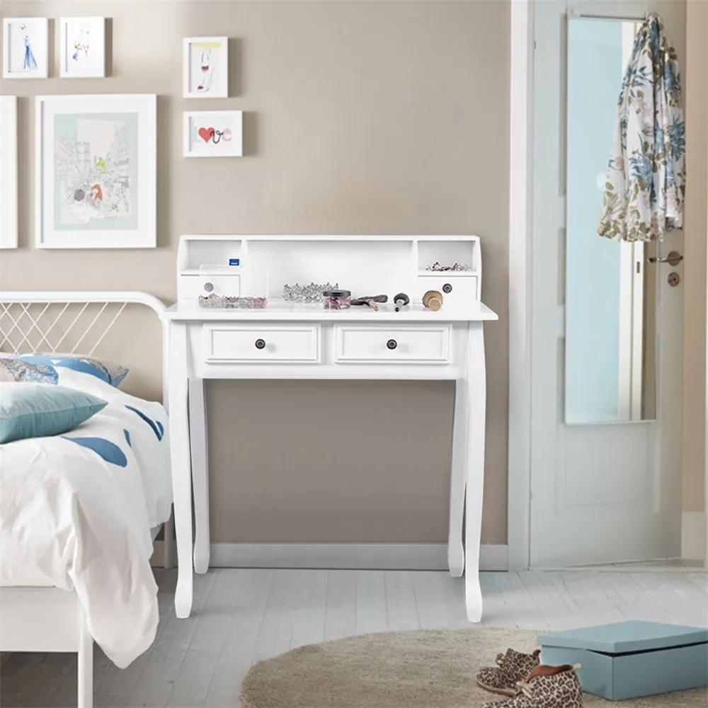 Туалетный столик Finether LANGRIA для макияжа хранения с 4 ящиками 3 открытые отсеки