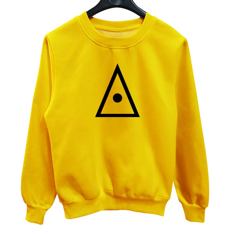 Треугольники 2017 осень-зима теплый пуловер однотонные флисовые Crewneck Для мужчин