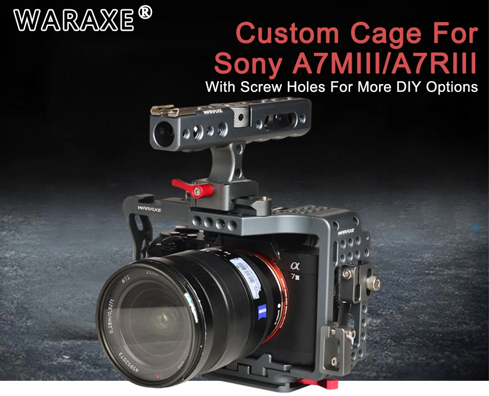 WARAXE A7R3 A73 A7III A7MIII3 реечная оснастка корзины буровые установки из sony A7RIII/A7III Камера с верхней ручкой-4151