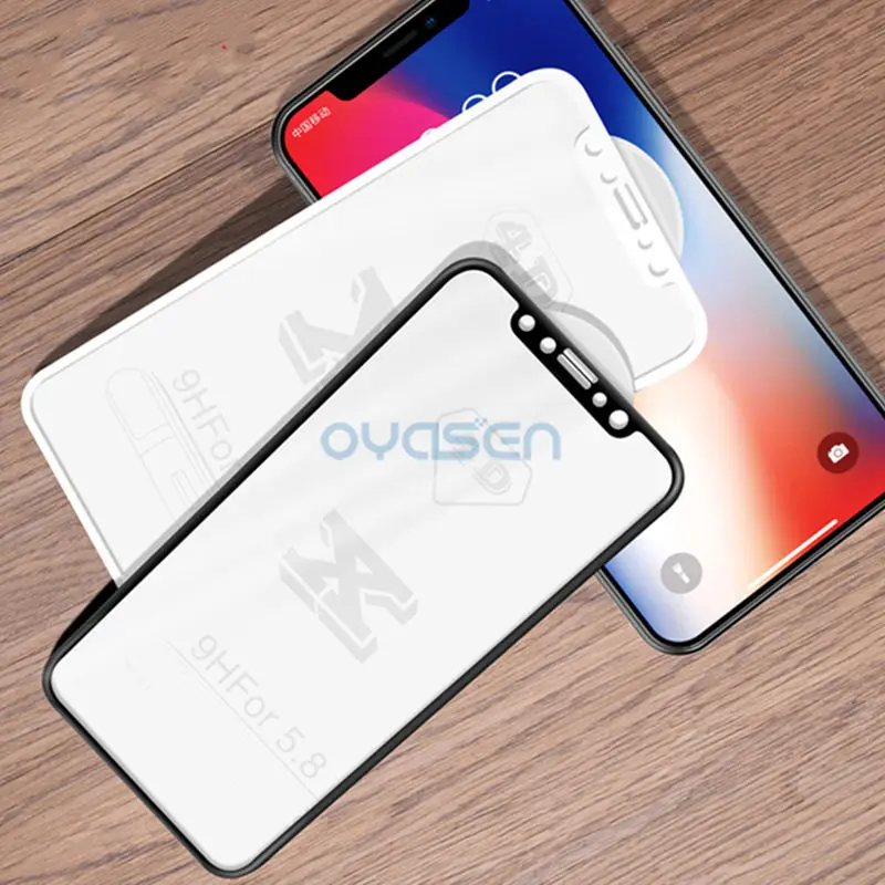4D изогнутое закаленное стекло для iPhone 7 8 Plus X полное покрытие круглая Защита