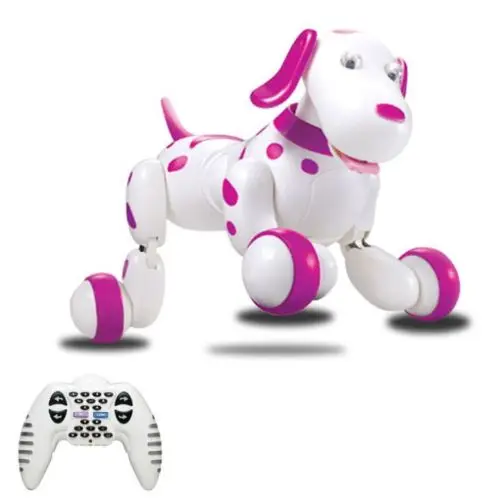 pink without box HappyCow, прекрасный робот на радиоуправлении 777-338, умная собака, 2,4G RC, интеллектуальное моделирование, мини Doggi, белый, розовый, для детей, игрушки для домашних животных, рождественский подарок - Цвет: pink without box