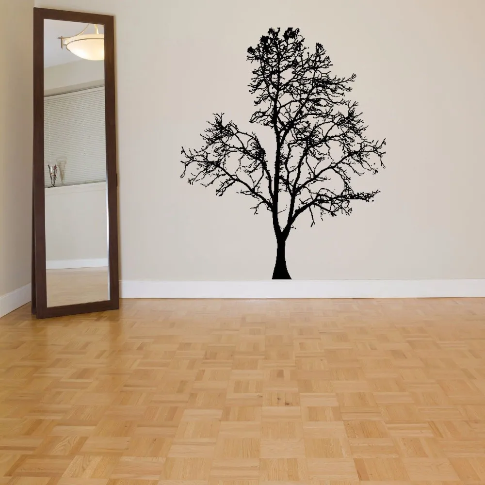 Новый Дерево лес куст большие Размеры 90x140 см настенный Декор виниловые наклейки