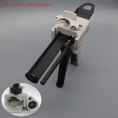 1pc 75ml Glue Gun Строительный шприц 50 мл 75 мл AB эпоксидный клей пистолет аппликатор клея клей картриджный пистолет 1:1 1:2 10:1 клей AB ручной распределитель клея Пистолеты - Цвет: 1pc 75ml Glue Gun