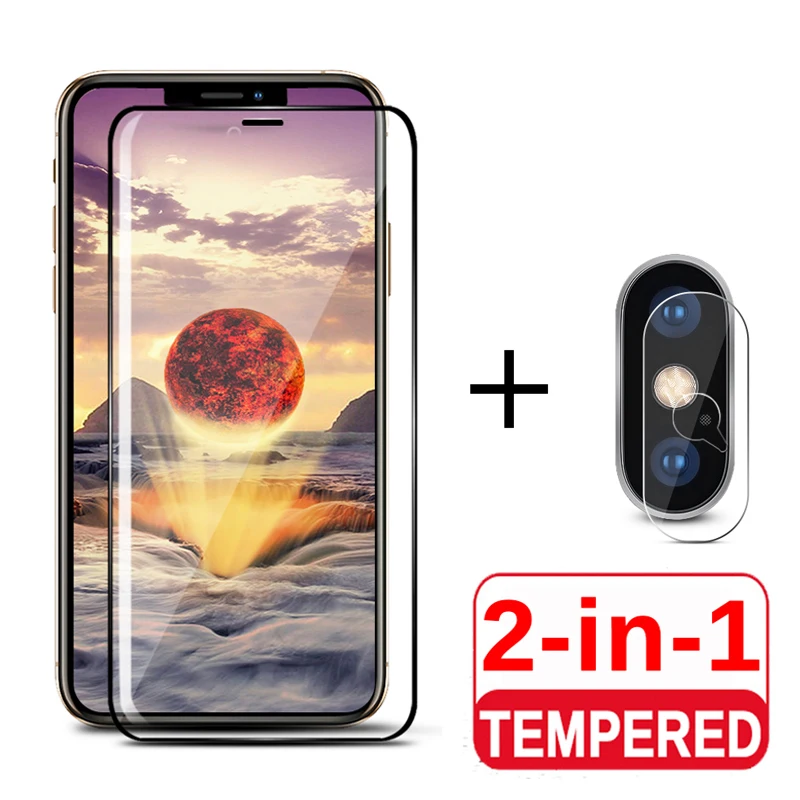 Защитное стекло 9D для iphone X XS S|Защитные стёкла и плёнки телефонов| |