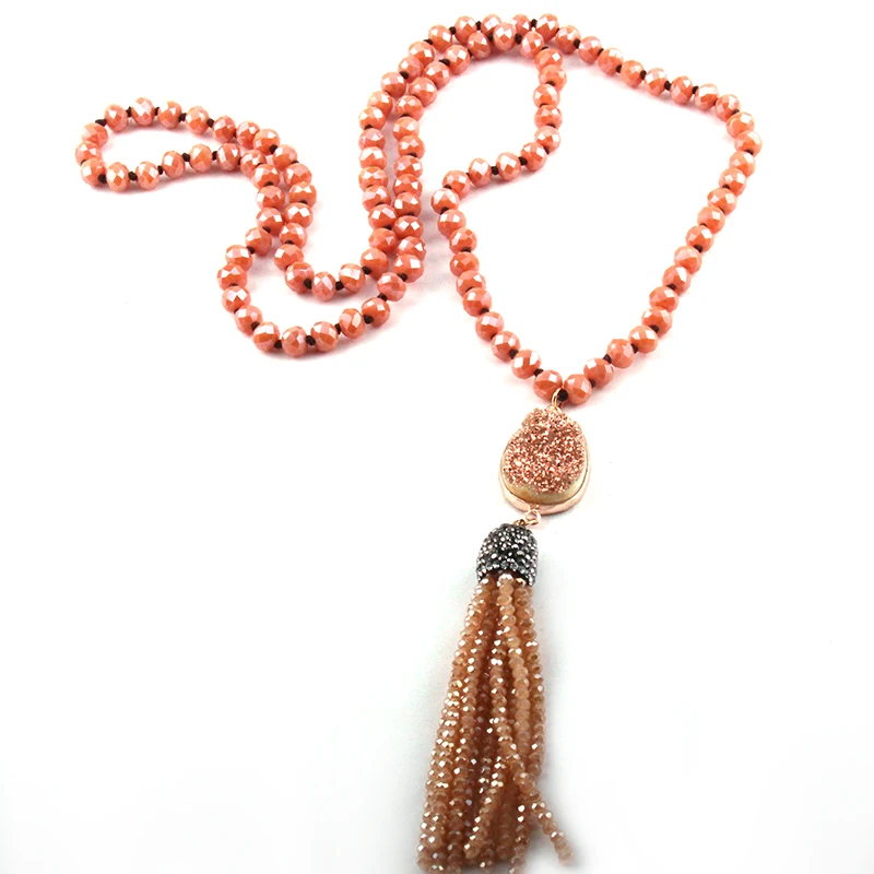 Модные богемные Ювелирные изделия стеклянная Хрустальная Друза с