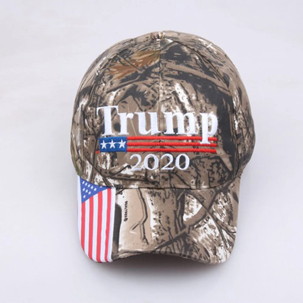 Надпись Trump 2020 мужская бейсбольная шляпа президент США для выборов камуфляжная