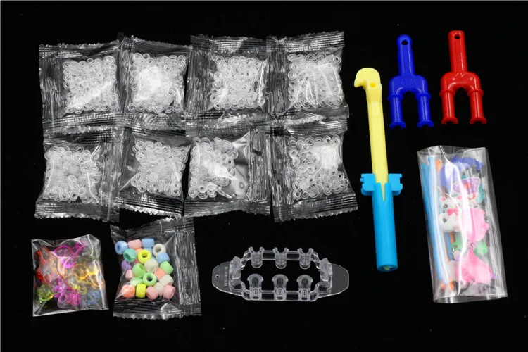 6000pcs Lacing Rubber Loom DIY Weaving Box elastic bands for weaving bracelets Braid set Handicraft Bracelet Kit Kids Toy