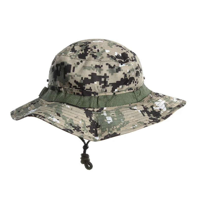 Камуфляж Boonie Hat Модные военный, камуфляж, охота Boonie ведро шляпа Панама ушанка Открытый Рыбалка широкая шляпа - Цвет: 2