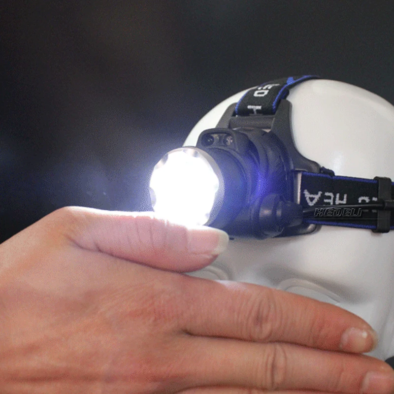 ИК Сенсор фар индукции Micro USB Глава фонарик фронтальные светодио дный CREE XML T6 L2