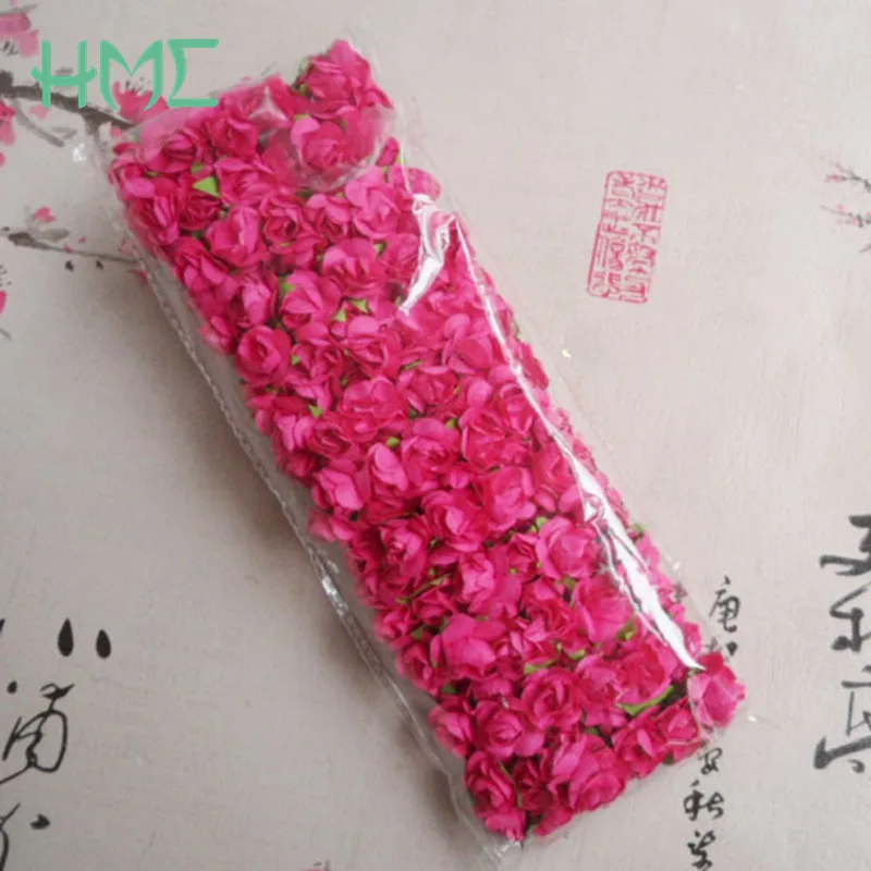 144pcs Multicolor Artificial Paper Flowers For Wedding Car Fake Roses Used Decoration Candy Box DIY Wreath Handmade | Дом и сад