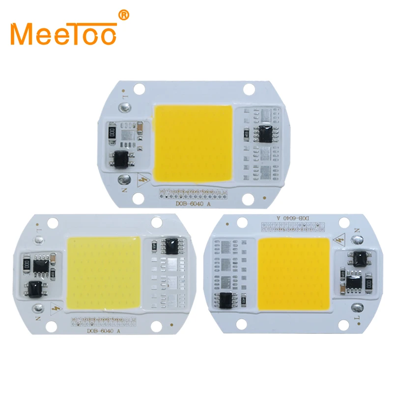 10 шт. светодиодный чип COB 30 Вт 50 Светодиодная лампа 220 в 110 В вход Smart IC для DIY