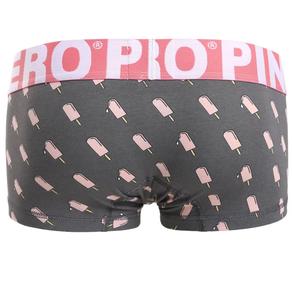 PINK HEROES Mens Boxer Cotton Letter Underpants Knickers Sexy Shorts Men Underwear Male Underpant Beachwear ropa interior hombr