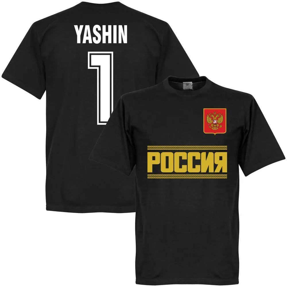 

2019 fashion hot sale Russia Team Yashin T-Shirt - Black T shirt
