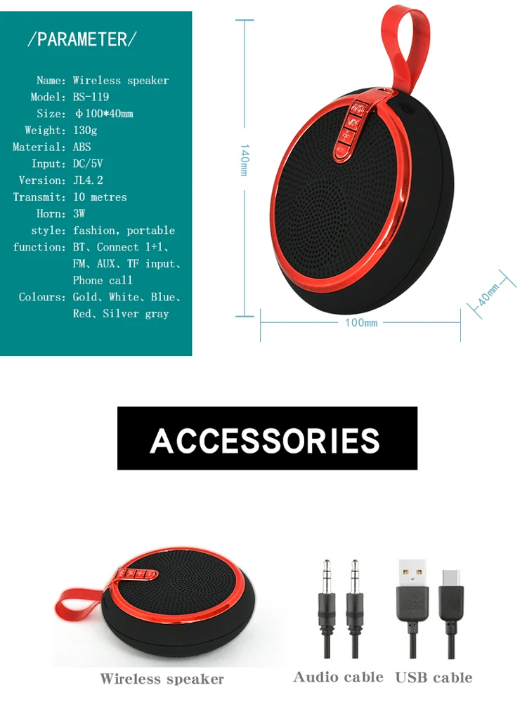 Беспроводная мини Колонка TWS с поддержкой Bluetooth 4 2 FM радио музыкальный
