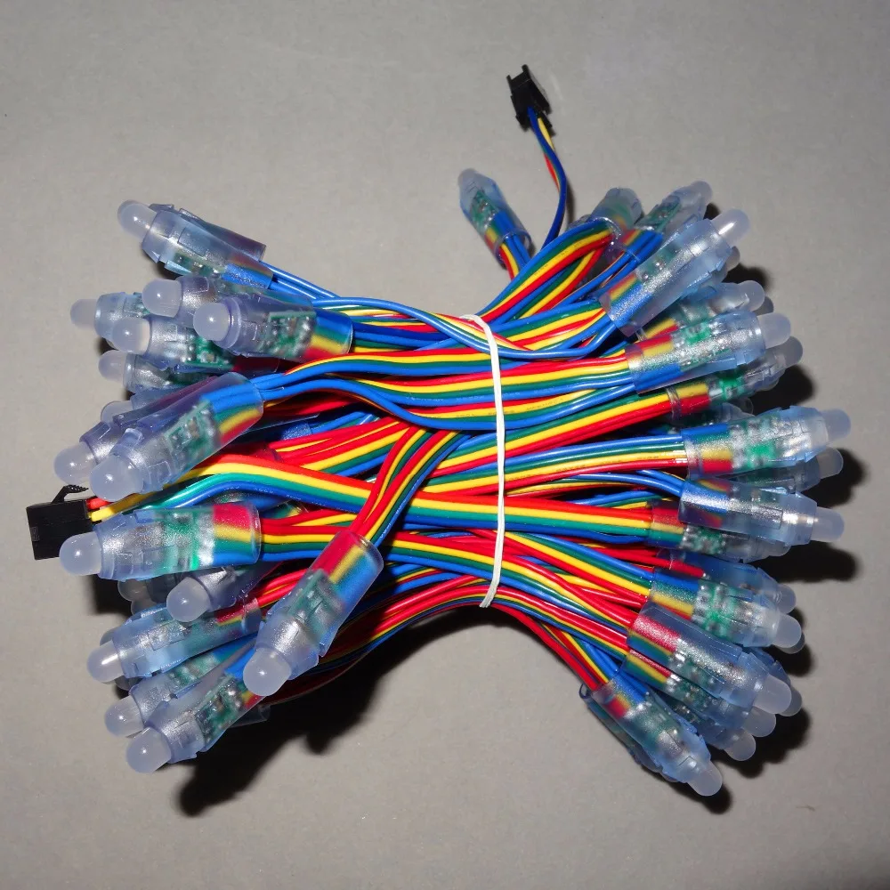 5 в постоянного тока 50 узлов/нитка узел сброса RGB узлы класс IP68 24 Вт Цветные