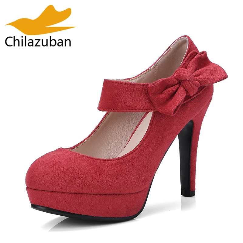 Chilazuban Размеры 34–43 Высококачественные женские туфли лодочки из флока на