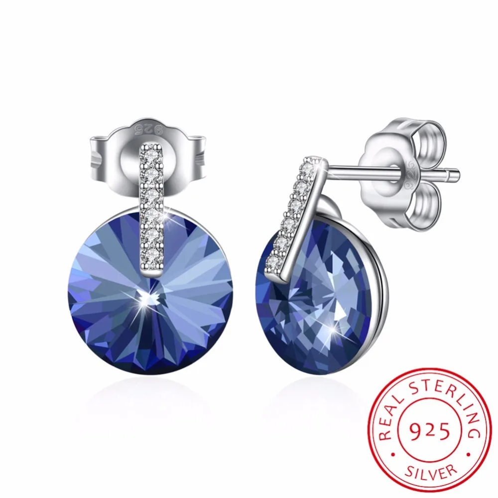 

Серьги женские круглые из серебра 925 пробы с фианитами