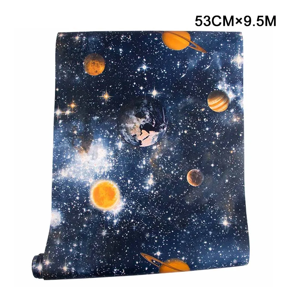 Детская Наклейка на стену в комнату 3D фрески звезды Планеты Космос обои
