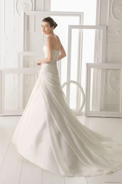 Скидка белый / Iovry милая - линии свадебное платье Vestidos novia 2016 халат де свадебная