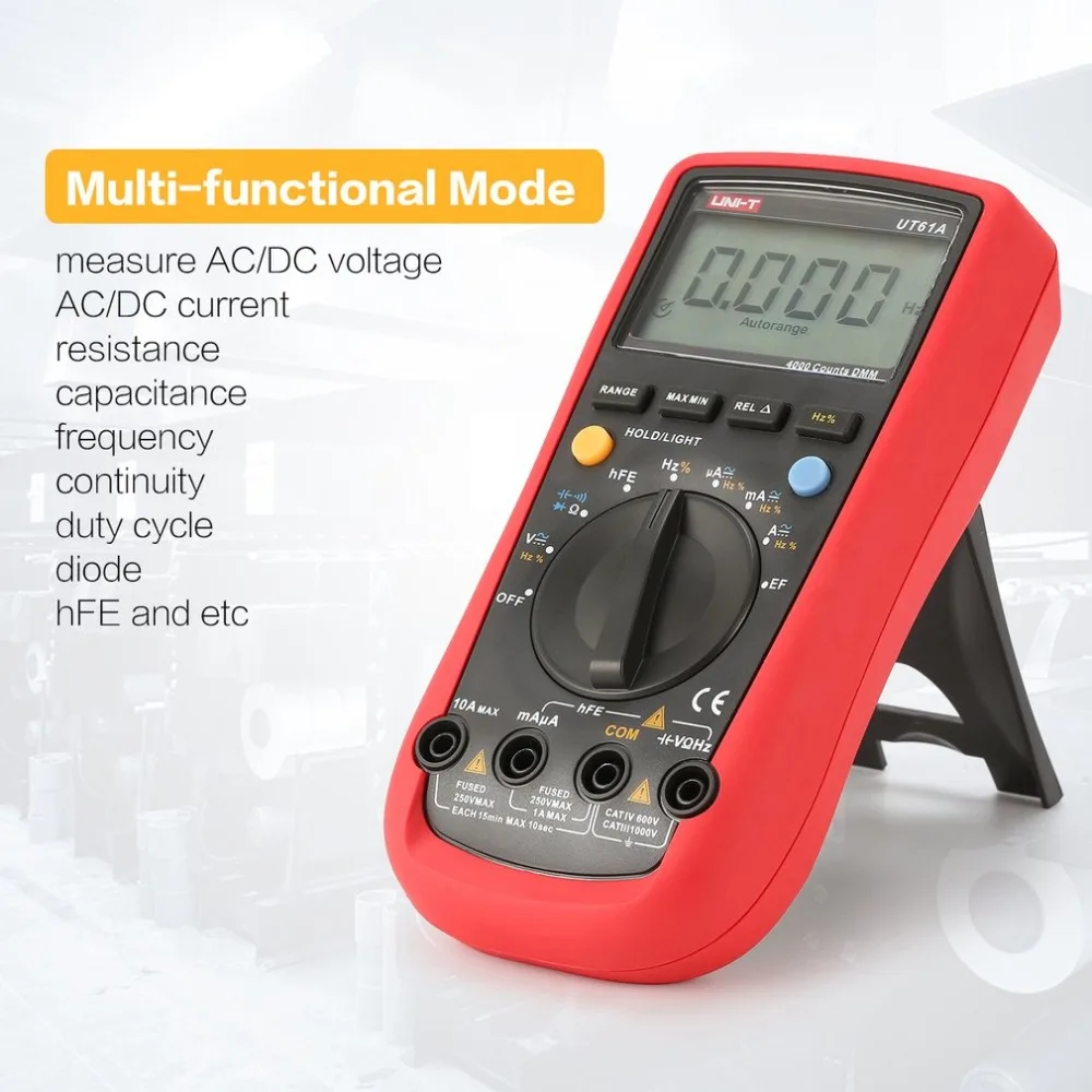 UNI-T UT61A/B/C/D/E Counts Digital Multimeter with Auto Range DC/AC Voltage Current Ohm Capacitance Diode True RMS | Инструменты
