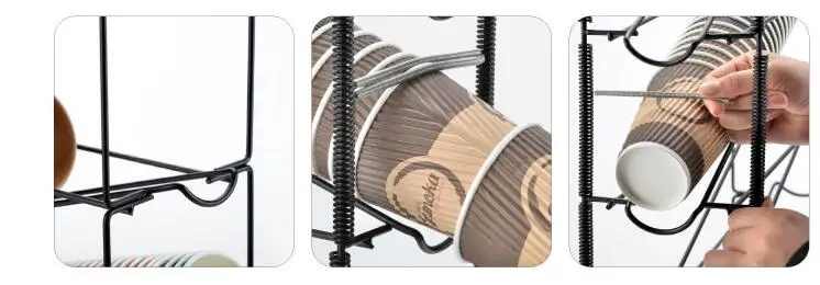 Металлический держатель для бумажных стаканчиков стойка хранения кассиров|storage